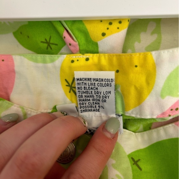 LILLY Pulitzer Lemonade Orange Blossom High Rise Shorts Rare Classic Vintage 4 - Picture 8 of 8